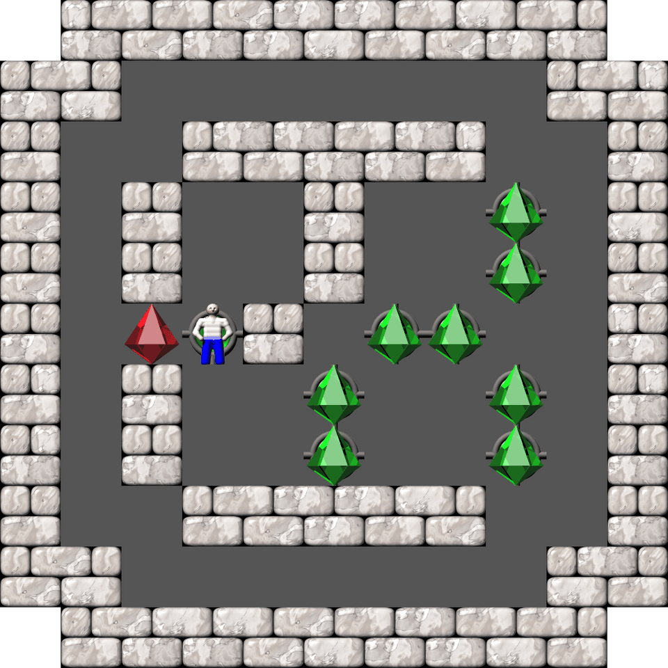 Sokoban Monry and Panda Arranged level 9